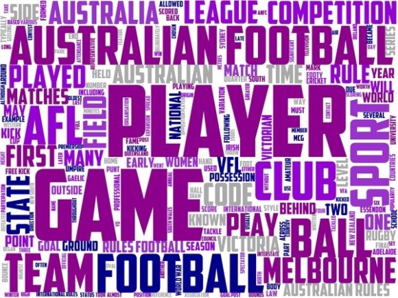 Australian Rules Football Wordart Skinny: A Versatile Design Tool for Creative Projects