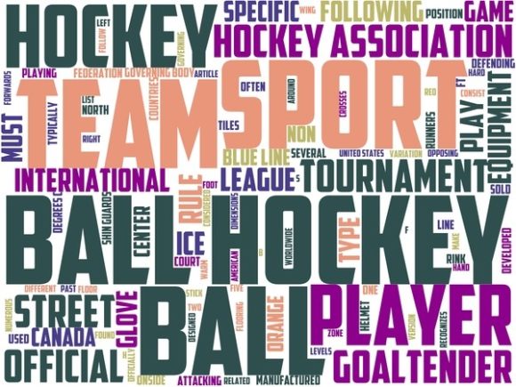 Ball Hockey Wordart Tie Dye