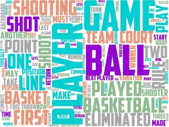 Beach Basketball Wordart Banner