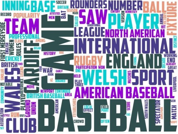 British Baseball Wordart Background
