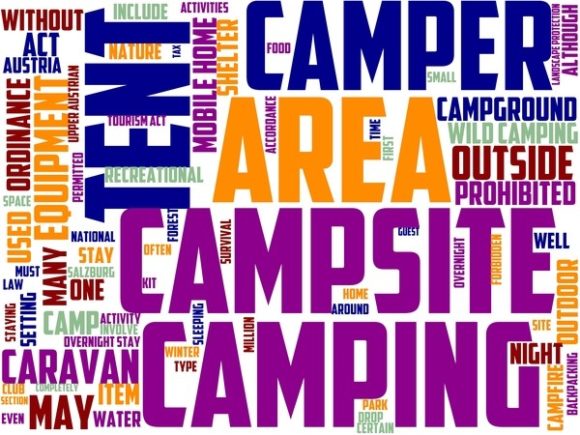 Camping Wordart Crafting